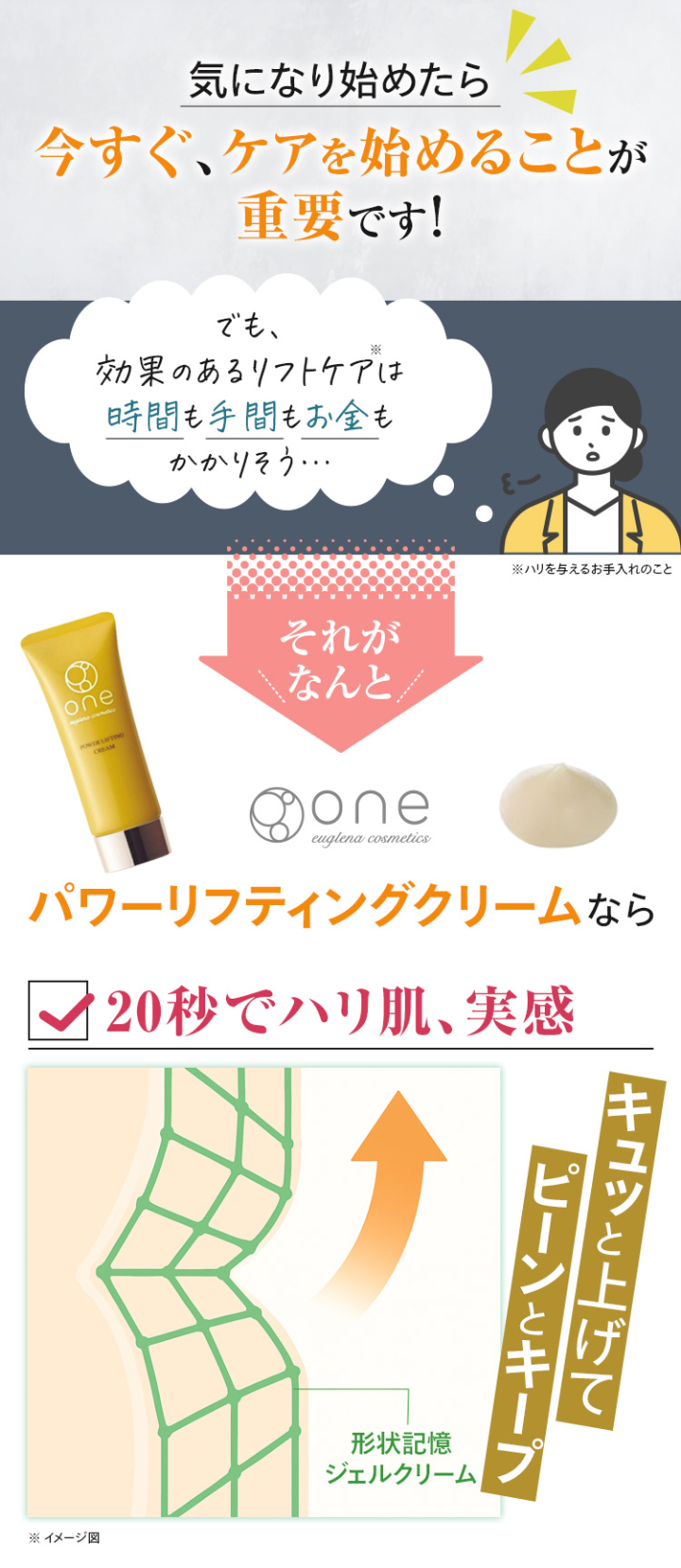 気になり始めたら今すぐ、ケアを始めることが重要です！