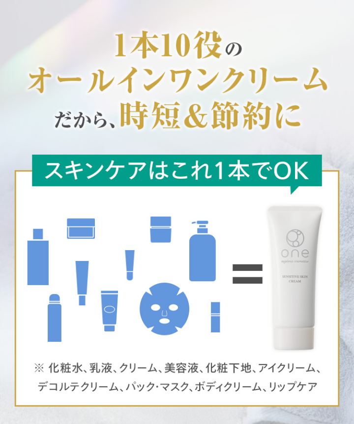 1本10役のオールインワンクリームだから時短＆節約に