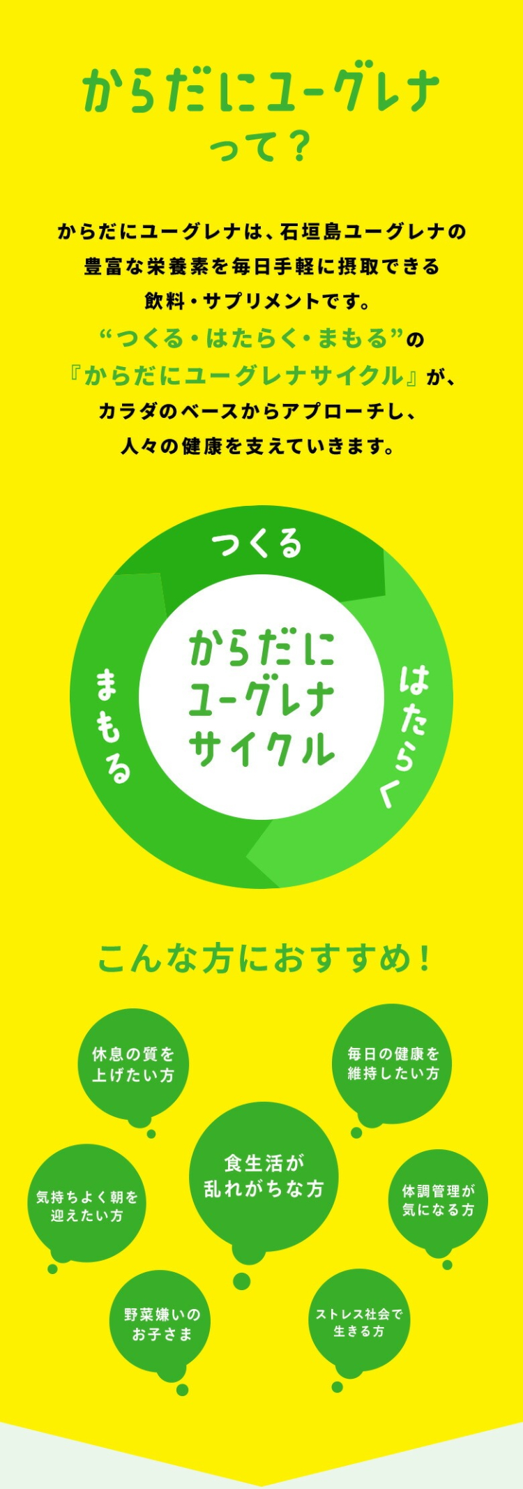 からだにユーグレナグリーンスムージー乳酸菌