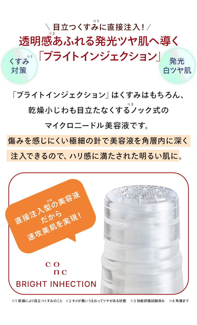 目立つくすみに直接注入！